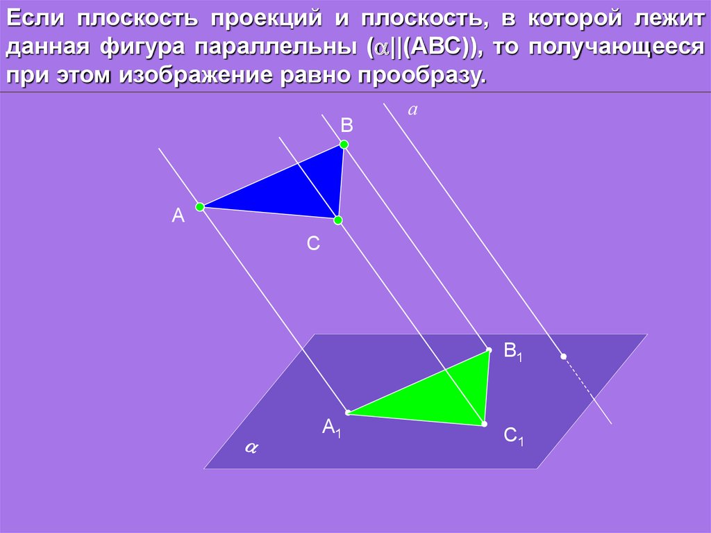 Проекции параллельных плоскостей. Параллельное проектирование изображение фигур в стереометрии. Проекция треугольника на плоскость. Проектирование треугольника на плоскостях проекции. Параллельная проекция треугольника.