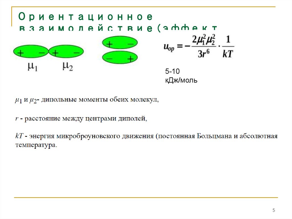 Ориентационное взаимодействие (эффект Кеезома)