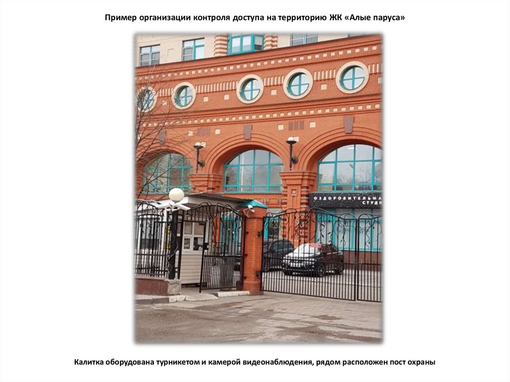Пример организации контроля доступа на территорию ЖК «Алые паруса»