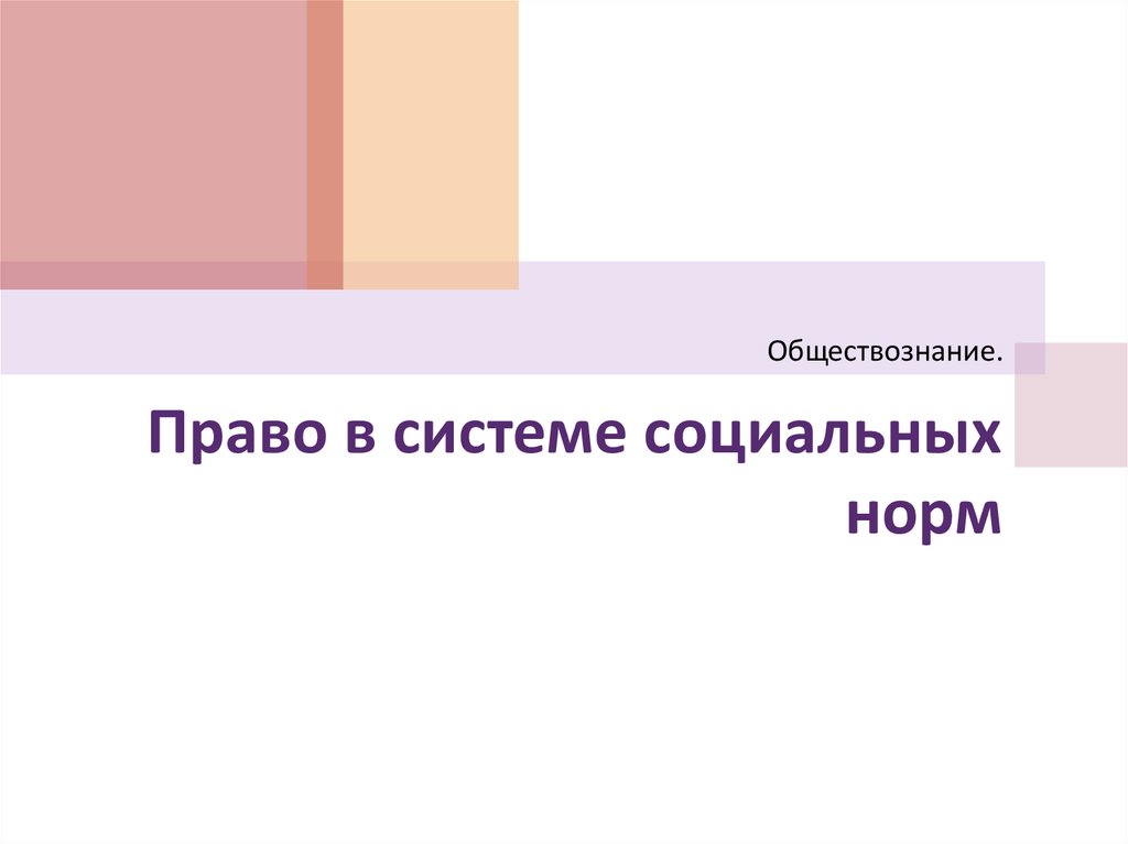 Презентация на тему право и социальные нормы