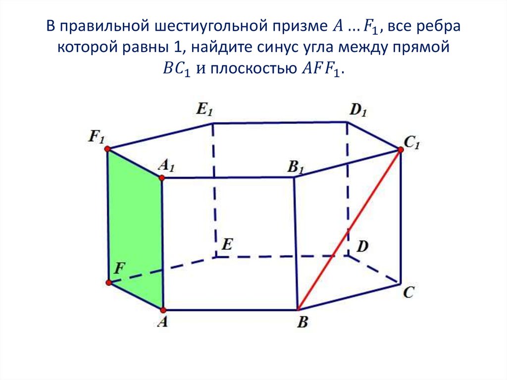 Правильная шестиугольная. Ребра шестиугольной Призмы.