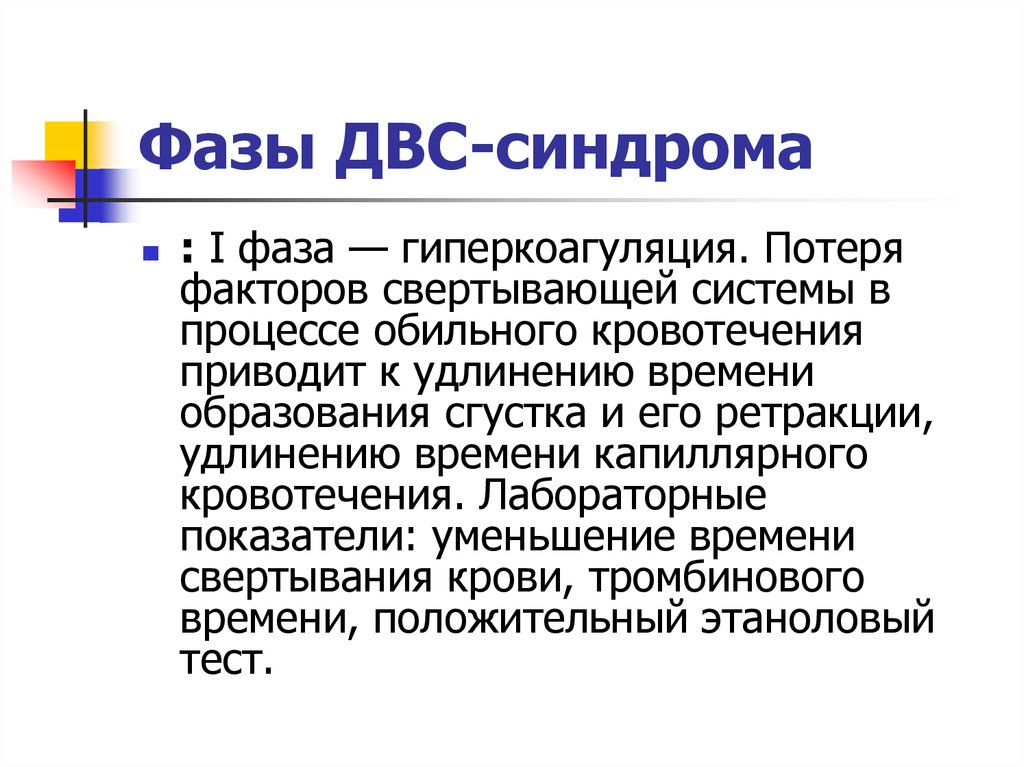 Двс синдром биохимия презентация