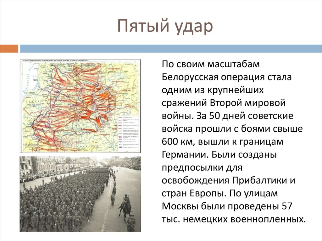 10 операций 1944 года. 5 Удар. Белорусская операция - «Багратион». Белорусская операция 1944 цель. 5 Сталинский удар 1944. Итоги 5 сталинского удара.