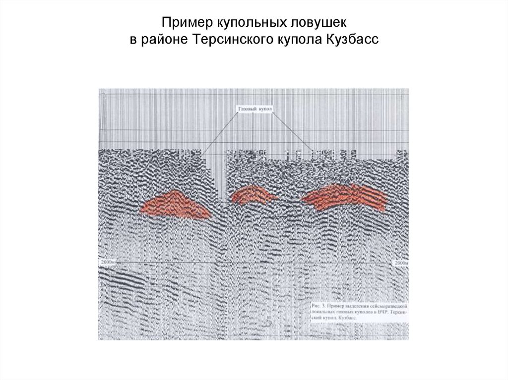 Пример купольных ловушек в районе Терсинского купола Кузбасс