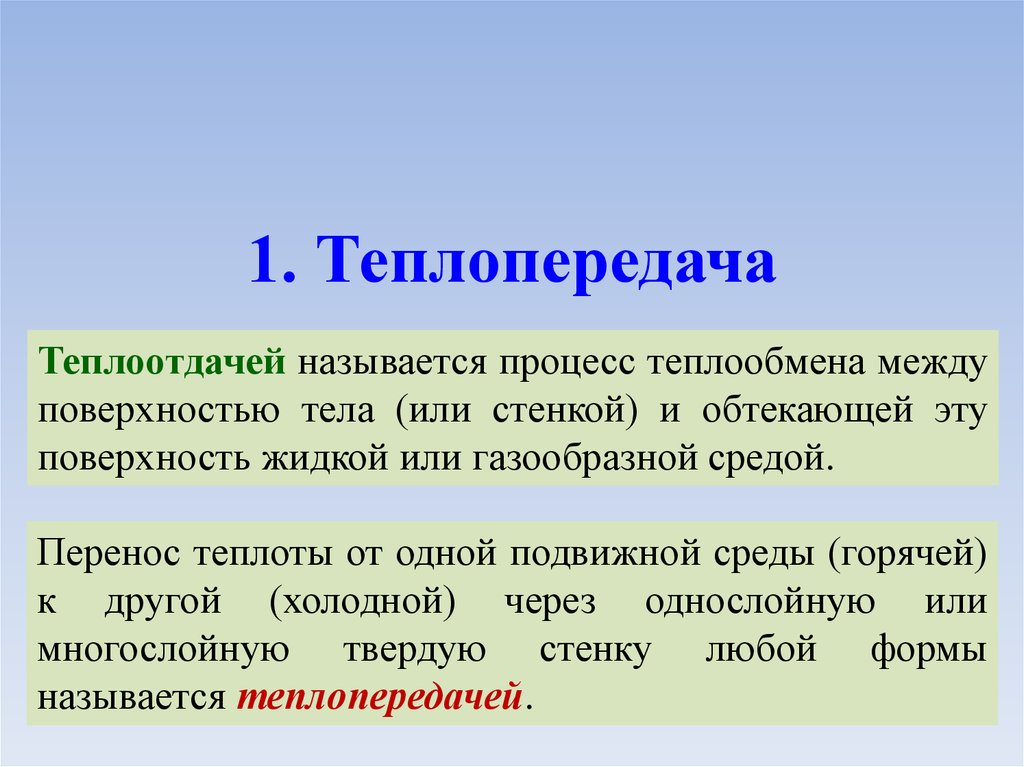 Процесс теплообмена. Процесс теплоотдачи. Что называется теплопроводностью. Процессы передачи тепла.