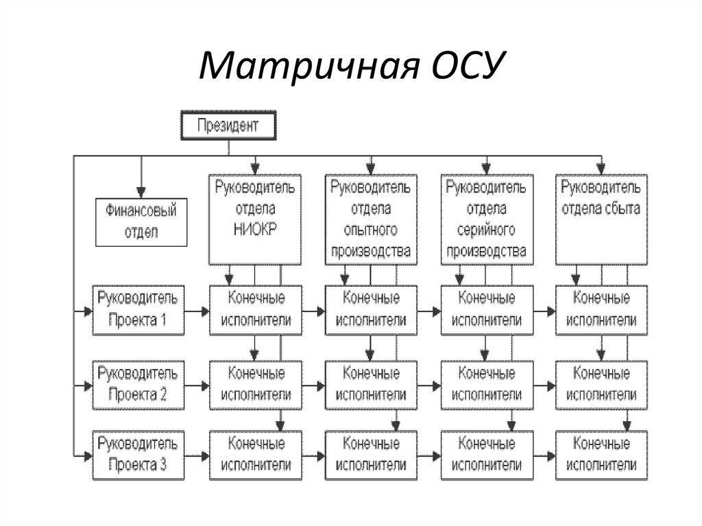 Матричная структура организации схема