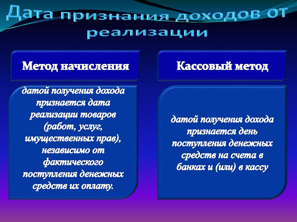 Методы начисления прибыли. Методы начисления кассовый и. Методы начисления выручки. Отличие кассового метода от метода начисления.