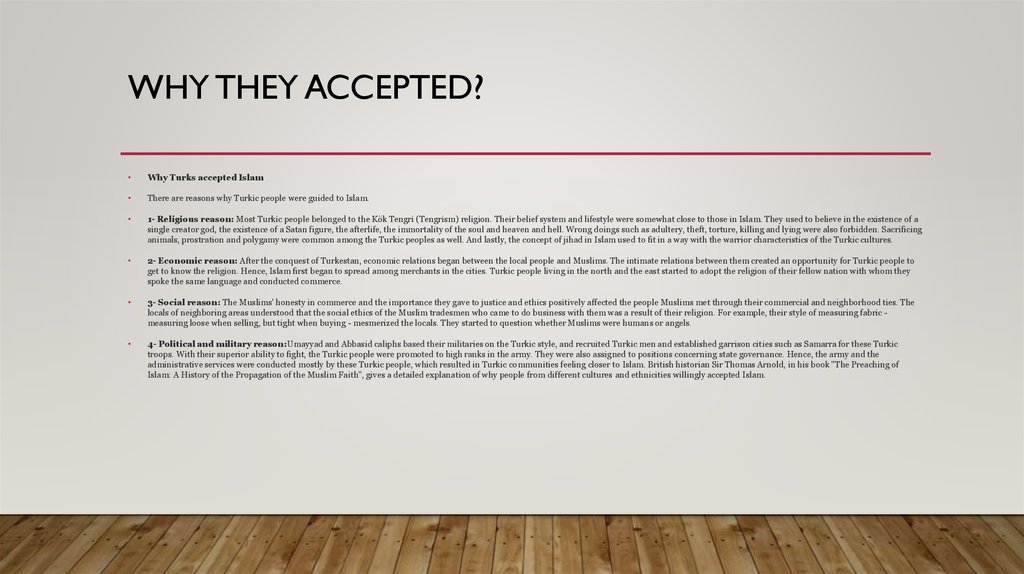 Why they accepted?