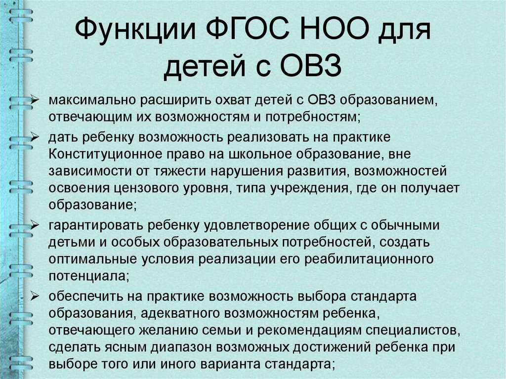 Фгос овз. Функции ФГОС НОО. ФГОС для детей с ОВЗ. ФГОС НОО ОВЗ. ФГОС до для детей с ОВЗ.