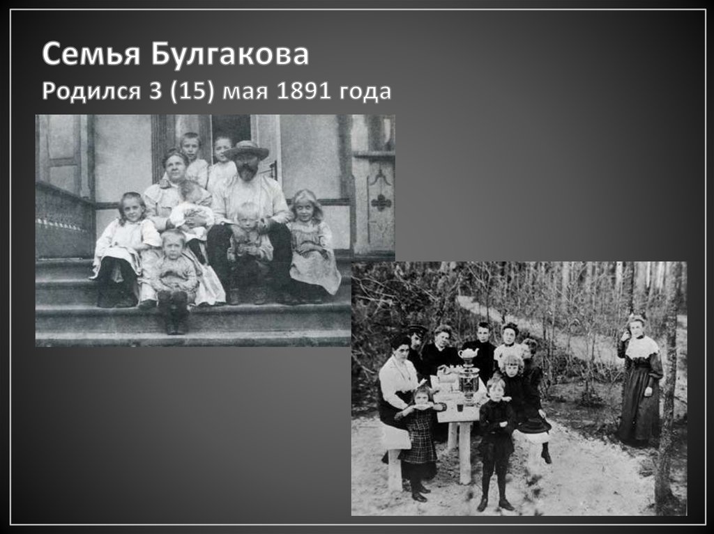 Семья Булгакова Родился 3 (15) мая 1891 года