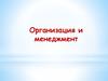 Организация и менеджмент