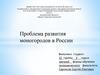 Проблема развития моногородов в России