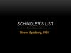 Schindler’s list