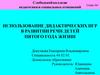 Использование дидактических игр в развитии речи детей пятого года жизни