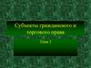 Субъекты гражданского и торгового права