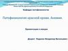 Патофизиология красной крови. Анемия