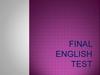 Final english test