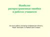 Наиболее распространенные ошибки в работах учащихся