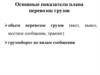 Основные показатели плана перевозок грузов