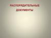 Распорядительные документы
