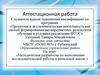 Аттестационная работа. Методическая разработка по выполнению исследовательской работы в начальной школе