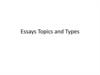 Essays Topics and Types