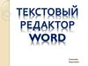 Текстовый редактор Word