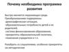 Почему необходима программа развития