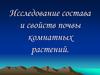 Исследование состава и свойств почвы комнатных растений
