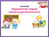 Тренажёр. Определение падежа имени существительного