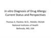 In vitro Diagnosis of Drug Allergy: Current Status and Perspectives