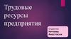 Трудовые ресурсы предприятия