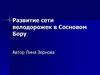 Развитие сети велодорожек в Сосновом Бору