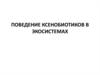 Поведение ксенобиотиков в экосистемах