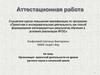 Аттестационная работа. Организация проектной деятельности на уроках русского языка в начальной школе