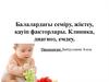 Балалардағы семіру, жіктеу, қауіп факторлары. Клиника, диагноз, емдеу