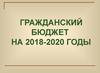 Гражданский бюджет на 2018-2020 годы