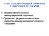 Международная торговля товарами и услугами