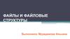 Файлы и файловые структуры