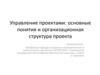 Управление проектами: основные понятия и организационная структура проекта