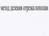 Метод деления отрезка пополам