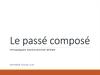 Le passé composé