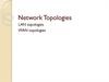 Network Topologies. LAN topologies. WAN topologies