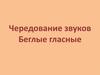 Чередование звуков. Беглые гласные