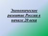Экономическое развитие России в начале 20 века