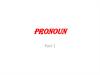 Pronoun. Personal Pronouns