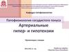 Патофизиология сосудистого тонуса. Артериальные гипертензии и гипотензии