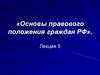 Основы правового положения граждан РФ