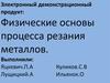 Электронный демонстрационный продукт: Физические основы процесса резания металлов