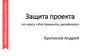 Защита проекта по курсу «Инструменты дизайнера». Растровая графика